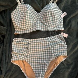 Old Navy Ginham Bikini Set 2X / XXL